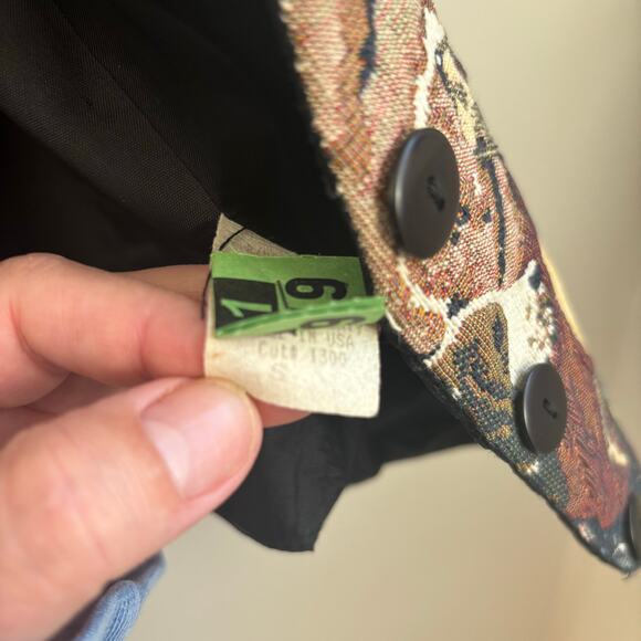 Vintage Orvis Dog Print Tapestry Vest Size Small - Picture 10 of 12